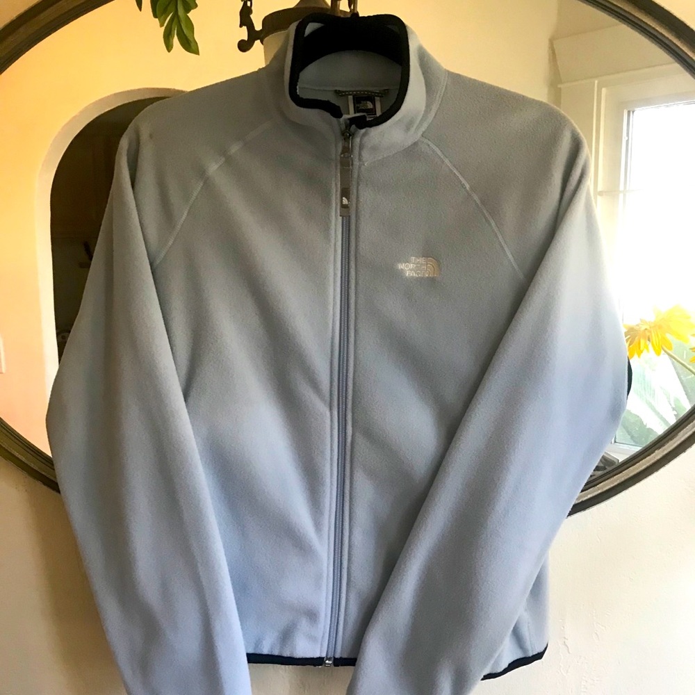 NORTHFACE Girls Light Blue Zip Up Polyester Jacket